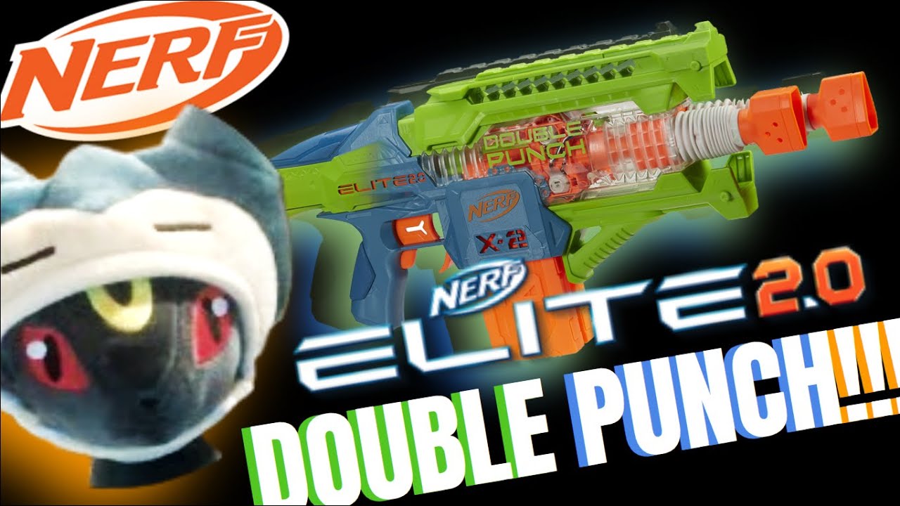 IT HITS TWICE??!?!! | Nerf Elite 2.0 DOUBLE PUNCH | Review + Unboxing
