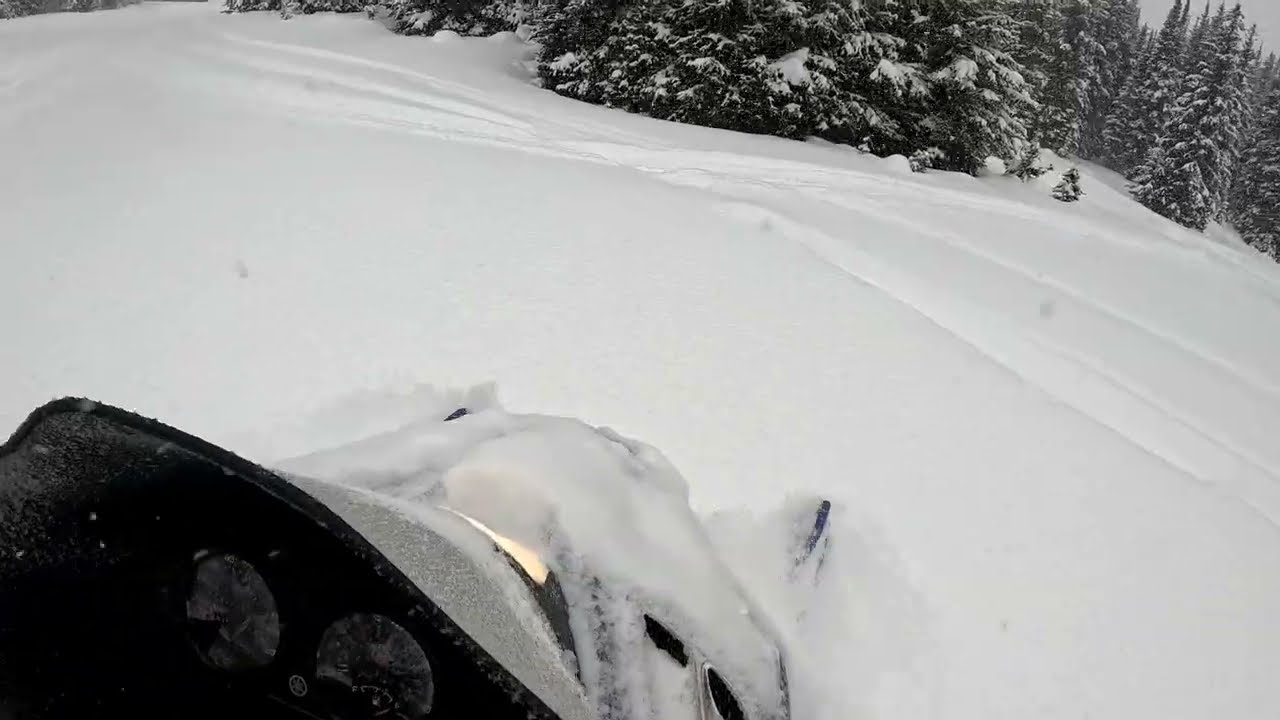 Lots of fresh snow with my greasy tripple 