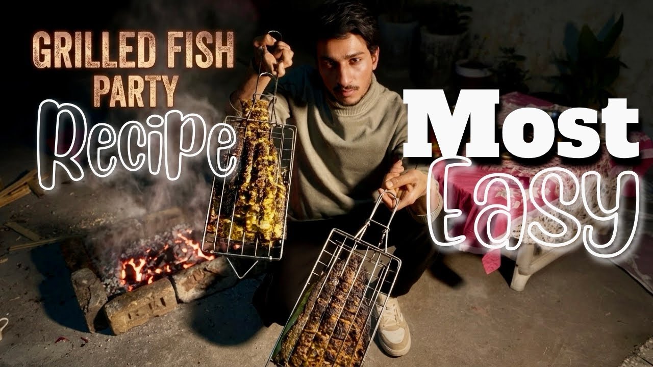 Grilled Fish Party 🎉 |- Today i made Crispy Grilled Fish At Home  Must watch And must try…