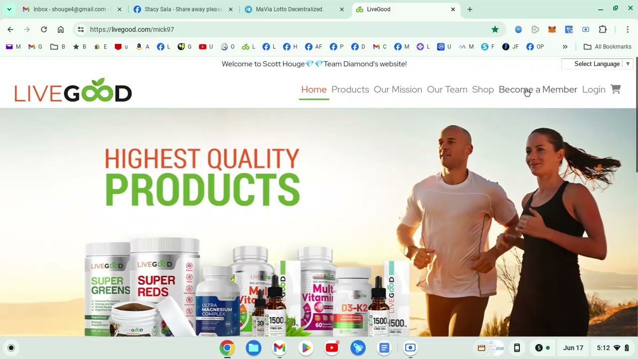 Livegood signup for member,and not affiliate