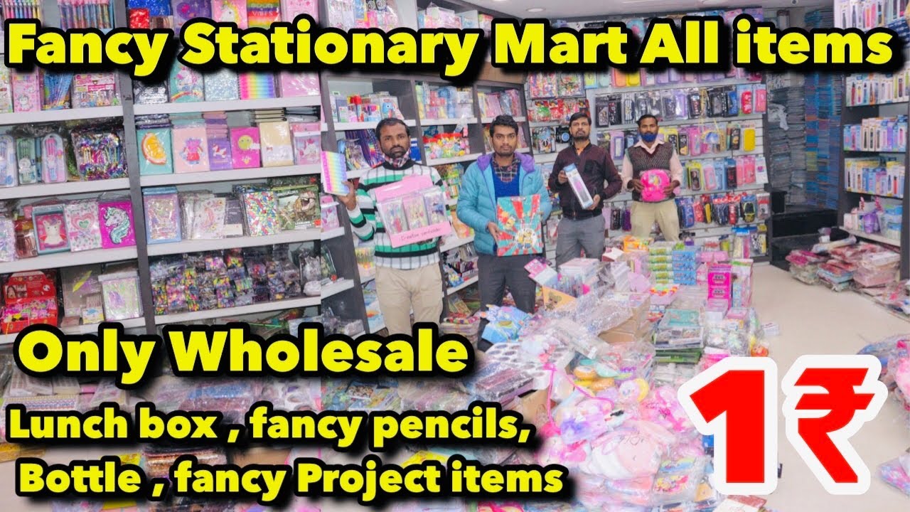 Wholesale pen pencil, rubber shopner , All fancy stationary items & return Gifts ,Wholesale market