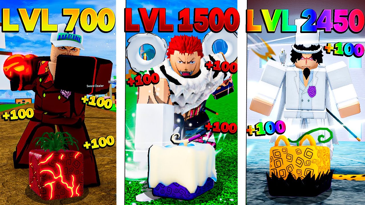 BLOX FRUITS MAS A CADA 100 LEVEIS EU VIRO UM PERSONAGEM DE ONE PIECE ALEÁTORIO!