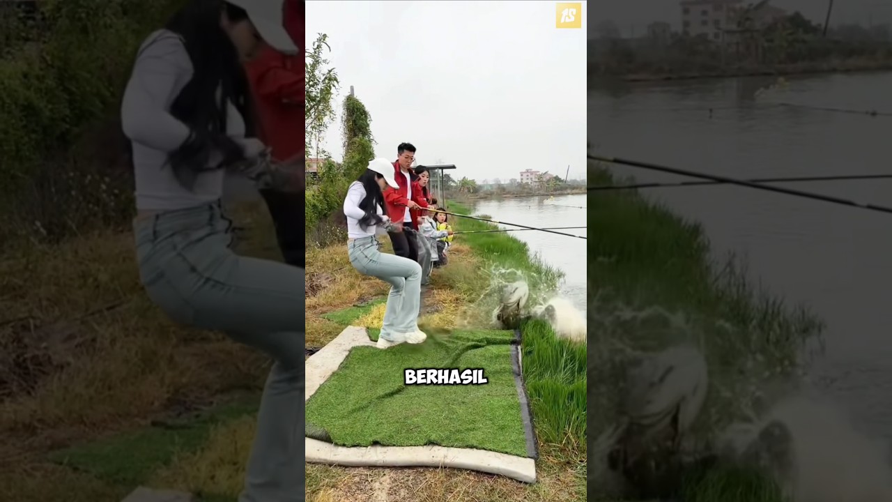 Cewek Ini Mancing Ikan Pakai Rantai