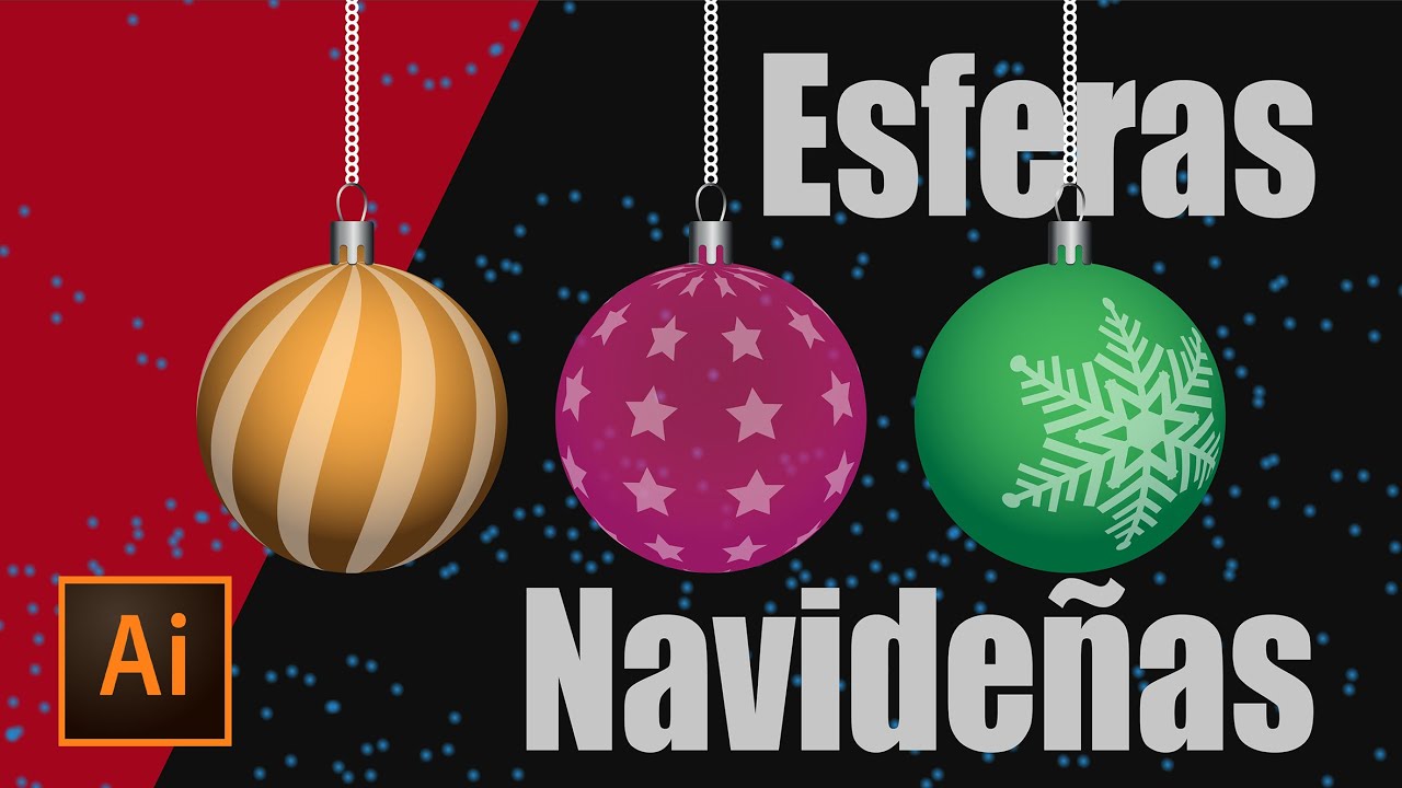 💫  ESFERAS NAVIDEÑAS en Adobe Illustrator CC  ▶️