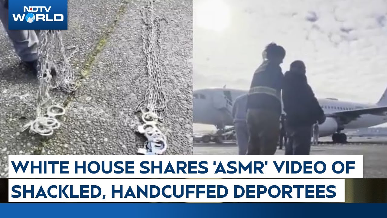 US Immigrants Deportation | White House Shares Contentious Video Of Migrants In Chains, Handcuffs