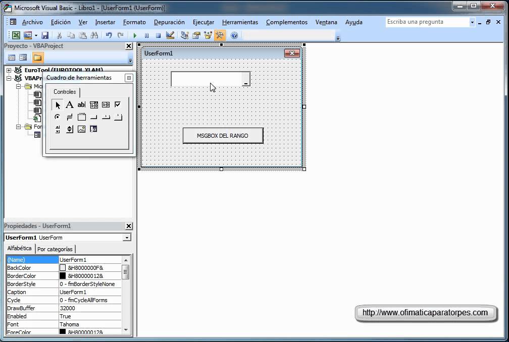Excel vba: uso del control refedit para seleccionar rangos