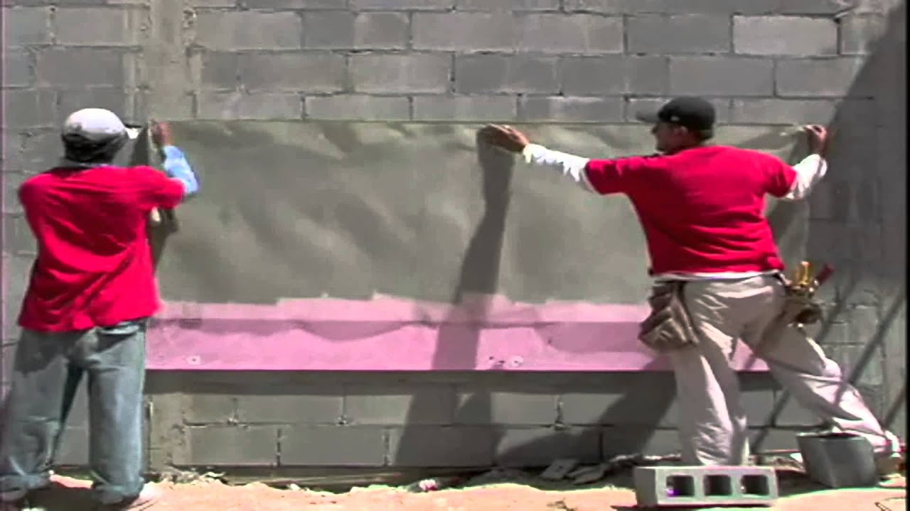 Instalación de Aislamiento de Poliestireno Extruido XPS rígido Owens Corning muros exterior
