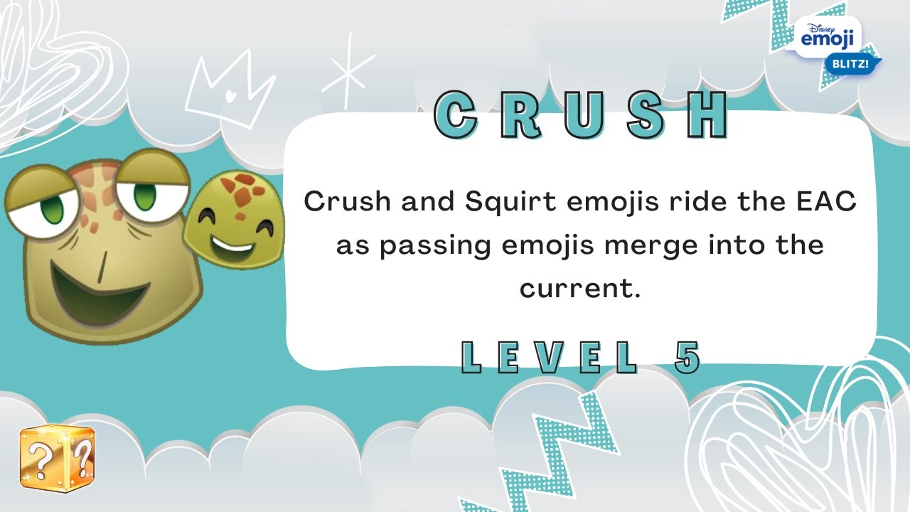 Disney Emoji Blitz - Crush (Level 5) - Finding Nemo - Gold Emoji