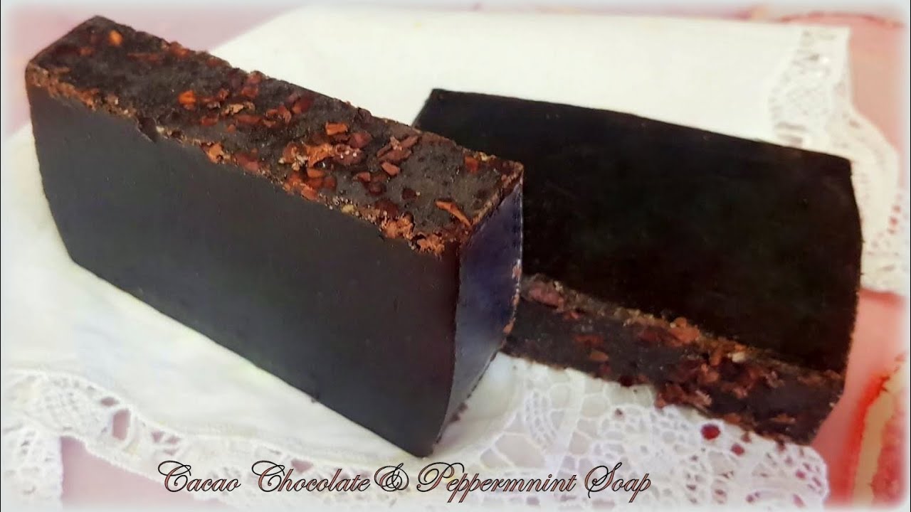 Cacao Chocolate & Peppermint Melt & Pour Soap Bars