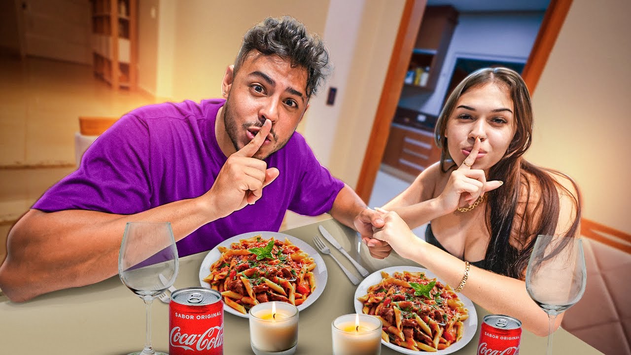 FIZ UM JANTAR A LUZ DE VELA ROMANTICO NA CASA DA MINHA IRM&Atilde;