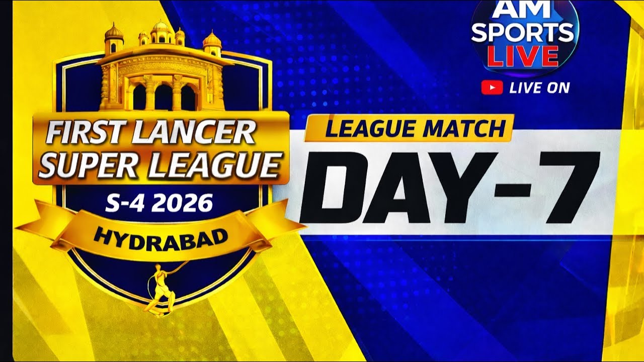 🛑: LIVE NOW 🛑:🏆 LEAGUE MATCH DAY 7:  FIRST LANCER SUPER LEAGUE S-4 || HAYDRABAD