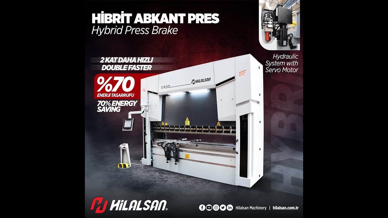 HİLALSAN 3 METRE 135 TON HİBRİT ABKANT PRES