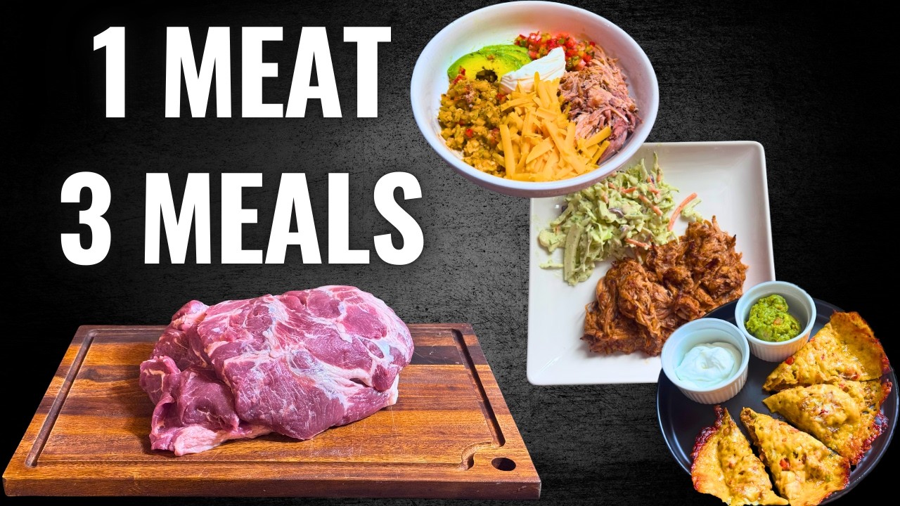 Slow Cooker Carnitas | 1 Meat, 3 Easy Keto Meal Prep Dinners