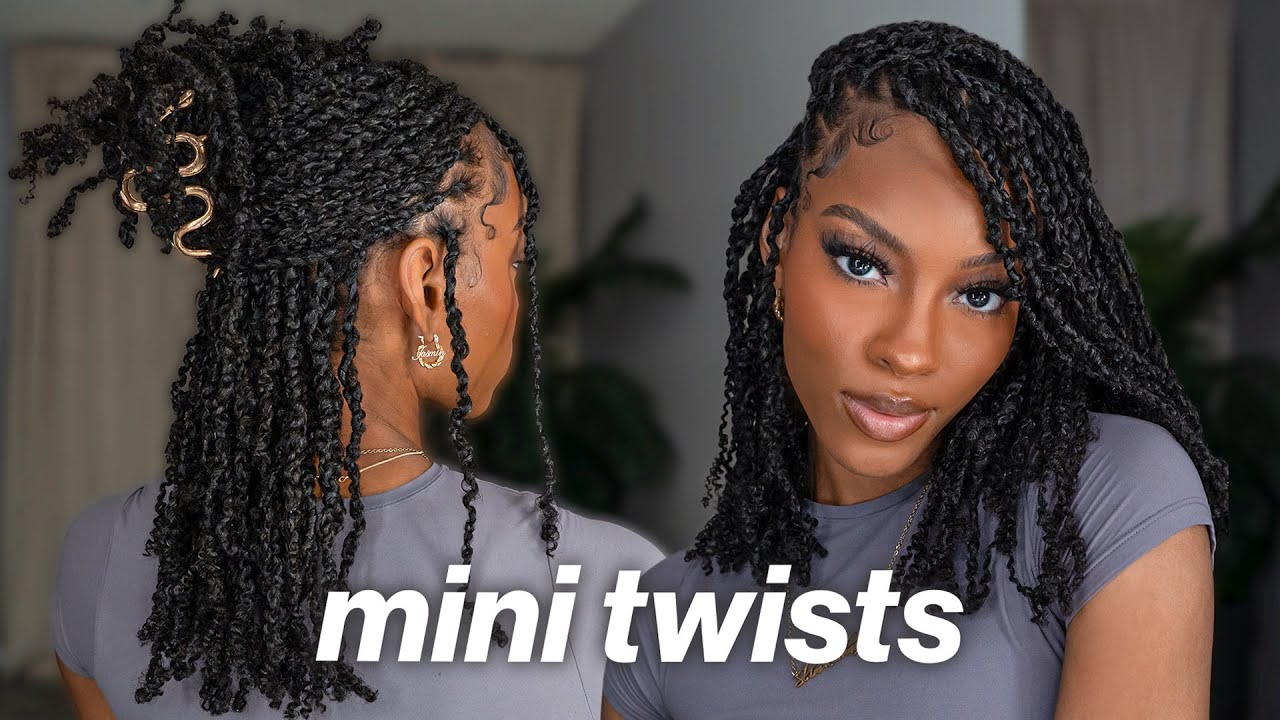 Mini Twists with Added Hair on Fine Type 4 Natural Hair