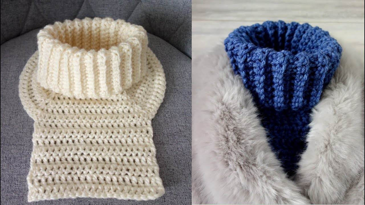 Golf komin na szydełku | Crochet turtleneck tutorial