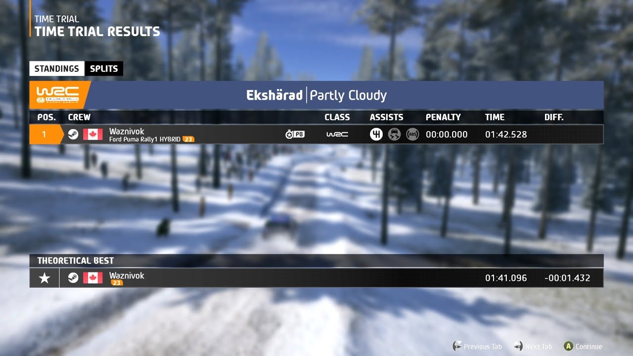Ekshärad | EA-WRC | PB: 1:42:528 | Logitech G920