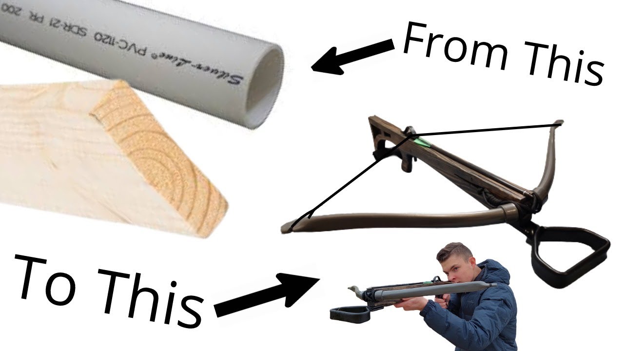 Making a PVC Crossbow For Free!!! (Mostly Out of Trash)