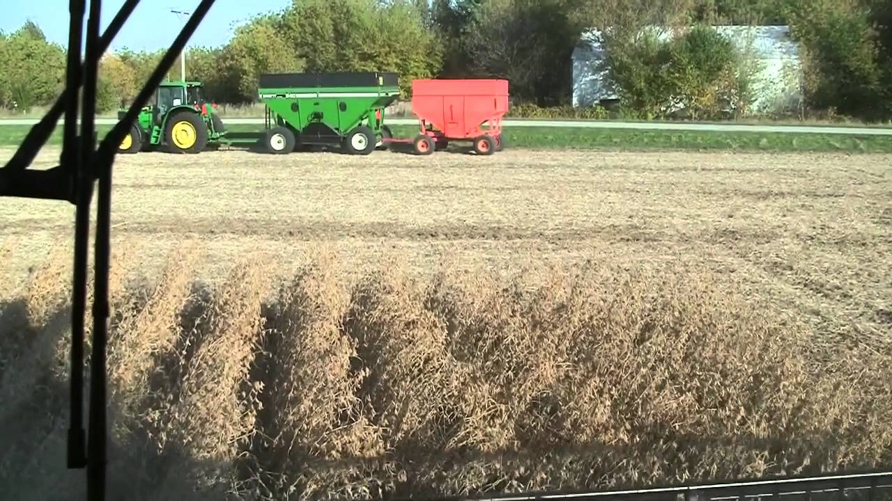 John Deere 9500 Combine (In Cab View) on 10-6-2011