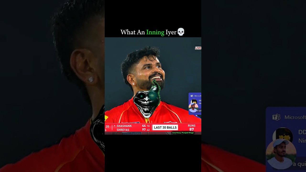 Incredible Inning By Shreyas Iyer ☠️🔥#shreyasiyer #ipl2025 #gtvspbks #shorts