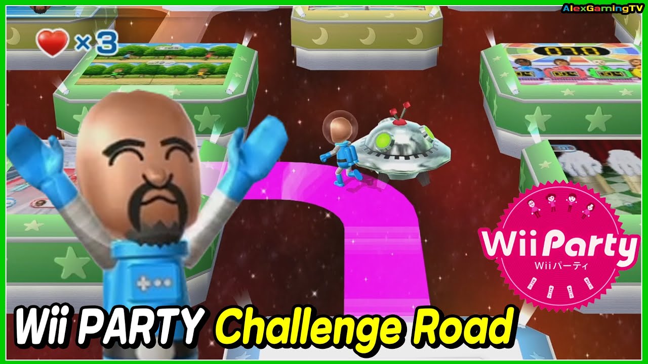 Wii Party - Challenge Road (Solo) Player Matt | AlexGamingTV