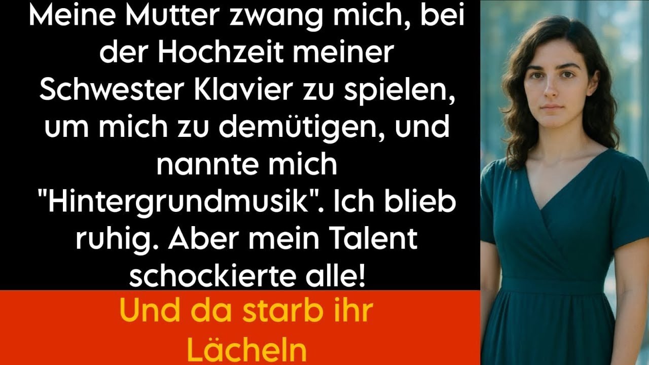 Meine Mutter zwang mich, bei der Hochzeit meiner Schwester zu singen – doch mein Lied zerstörte ihr.