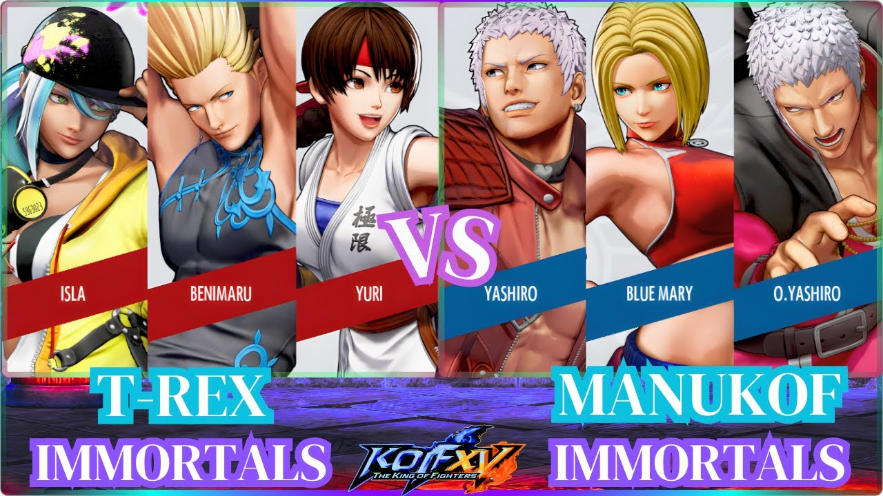 KOF XV🔥Тираннозавр против Ману-Кофе🔥Следующий уровень комбо в KOF 15 сезона🔥Рейтинговый матч🔥