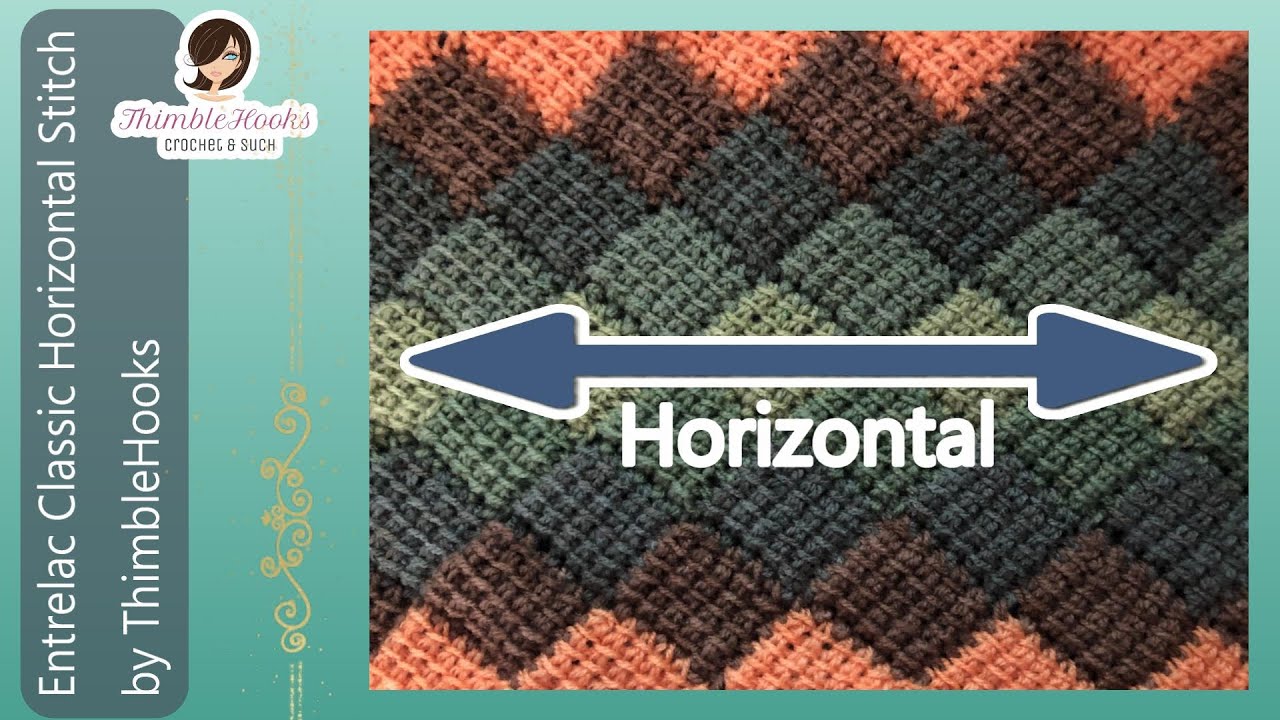 Entrelac Classic Horizontal Crochet Stitch Made Easy / Tutorial How To