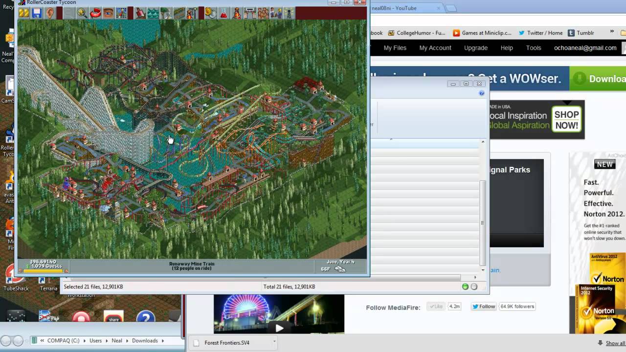My Completed Original RCT1 Scenarios Park Pack Available For Download On Just One In Zip File