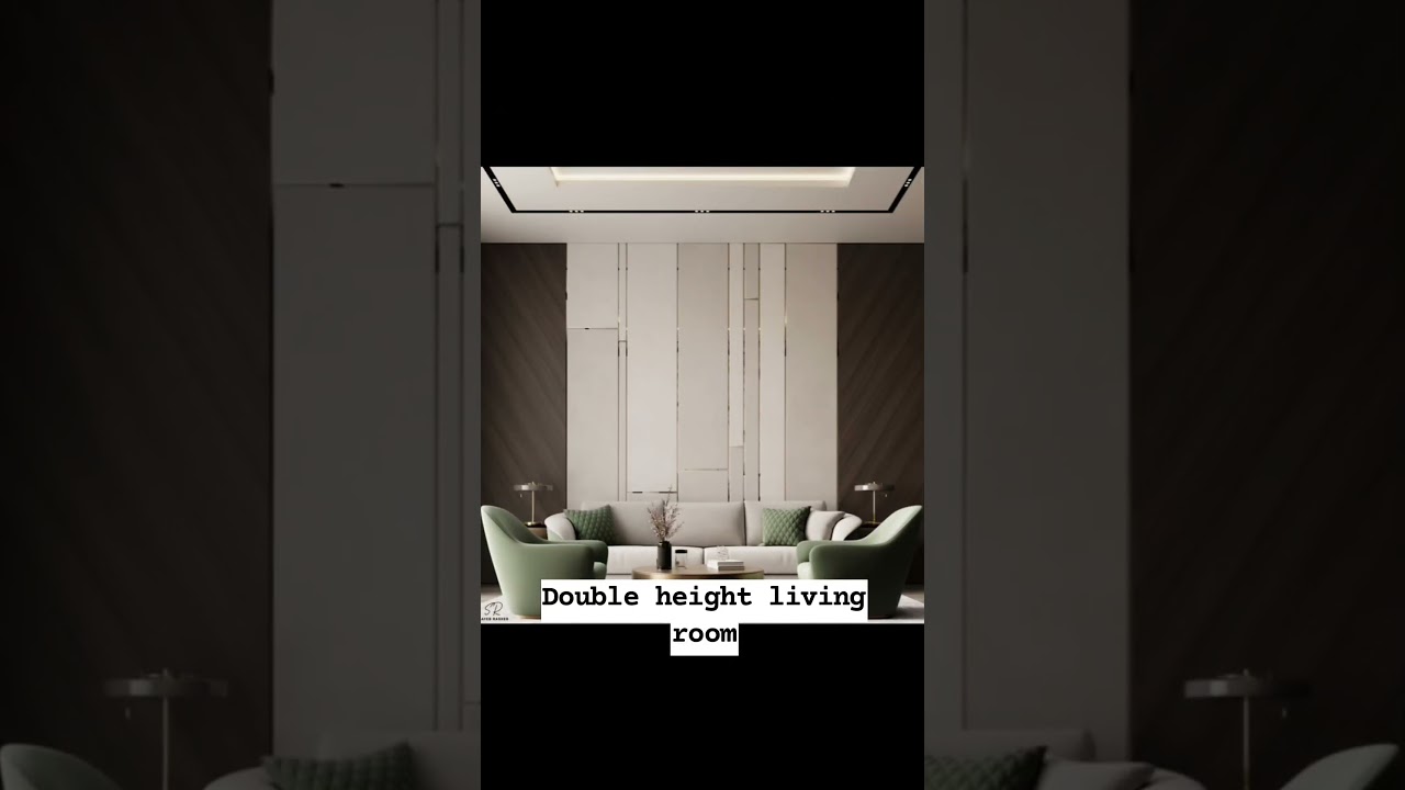 Living room double height wall design ideas..#interiordesign #livingroomwall #homedecor