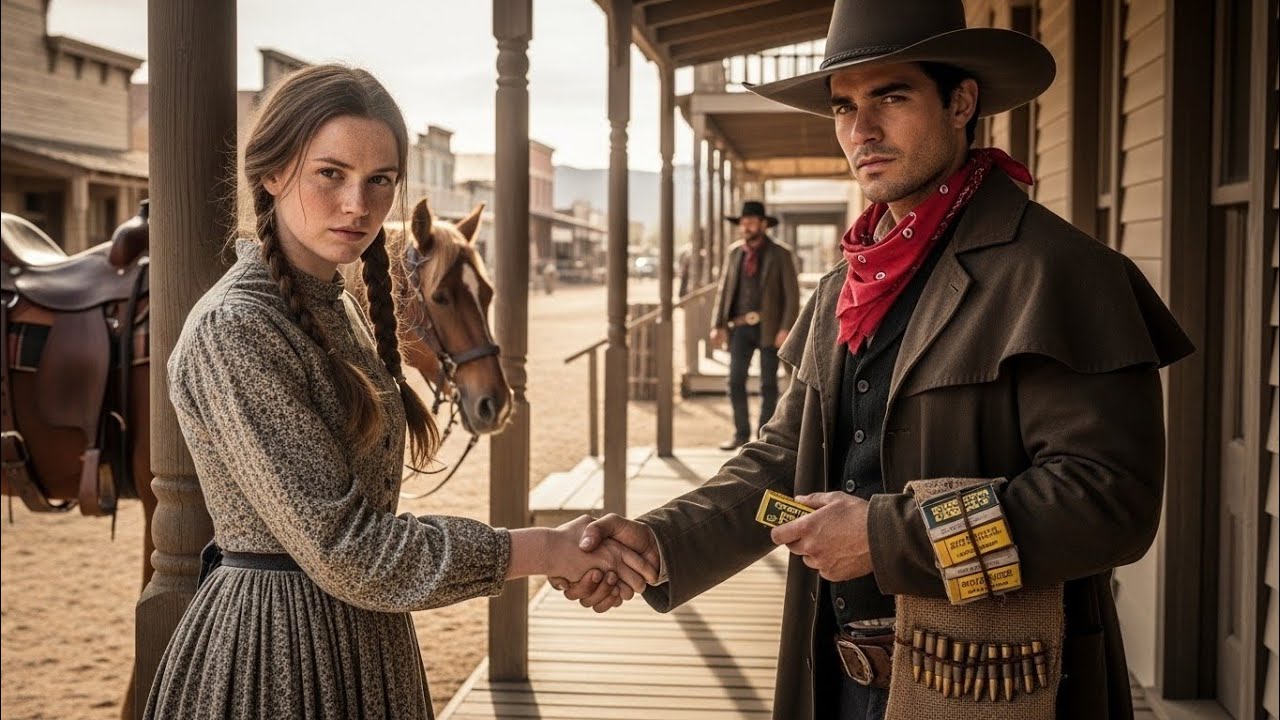 Non volevano venderle le munizioni al negozio, così il cowboy le comprò e gliele consegnò fuori.
