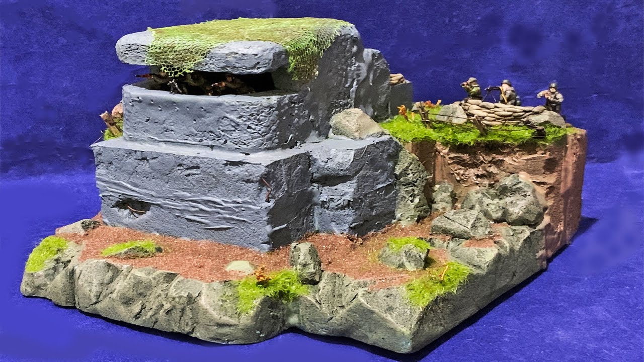 D Day Bunker || 1/72 Scale || Foam Diorama || DIY How To Build