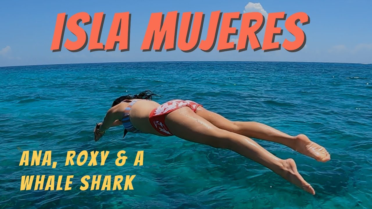 Isla Mujeres, Mexico. Ana, Roxy and a Whale Shark