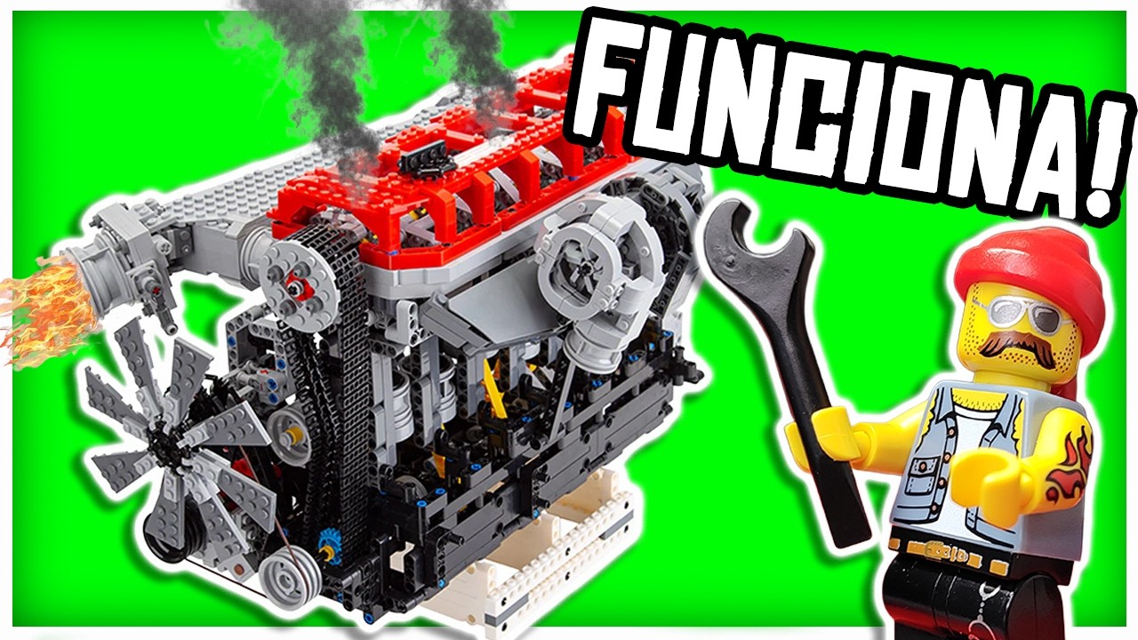 Construí un MOTOR de LEGO que FUNCIONA! - ENGINEDIYSHOP