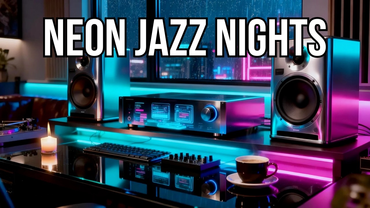 Neon Jazz Nights 🌆 Smooth Jazz Relaxing Music for Late Night Vibes