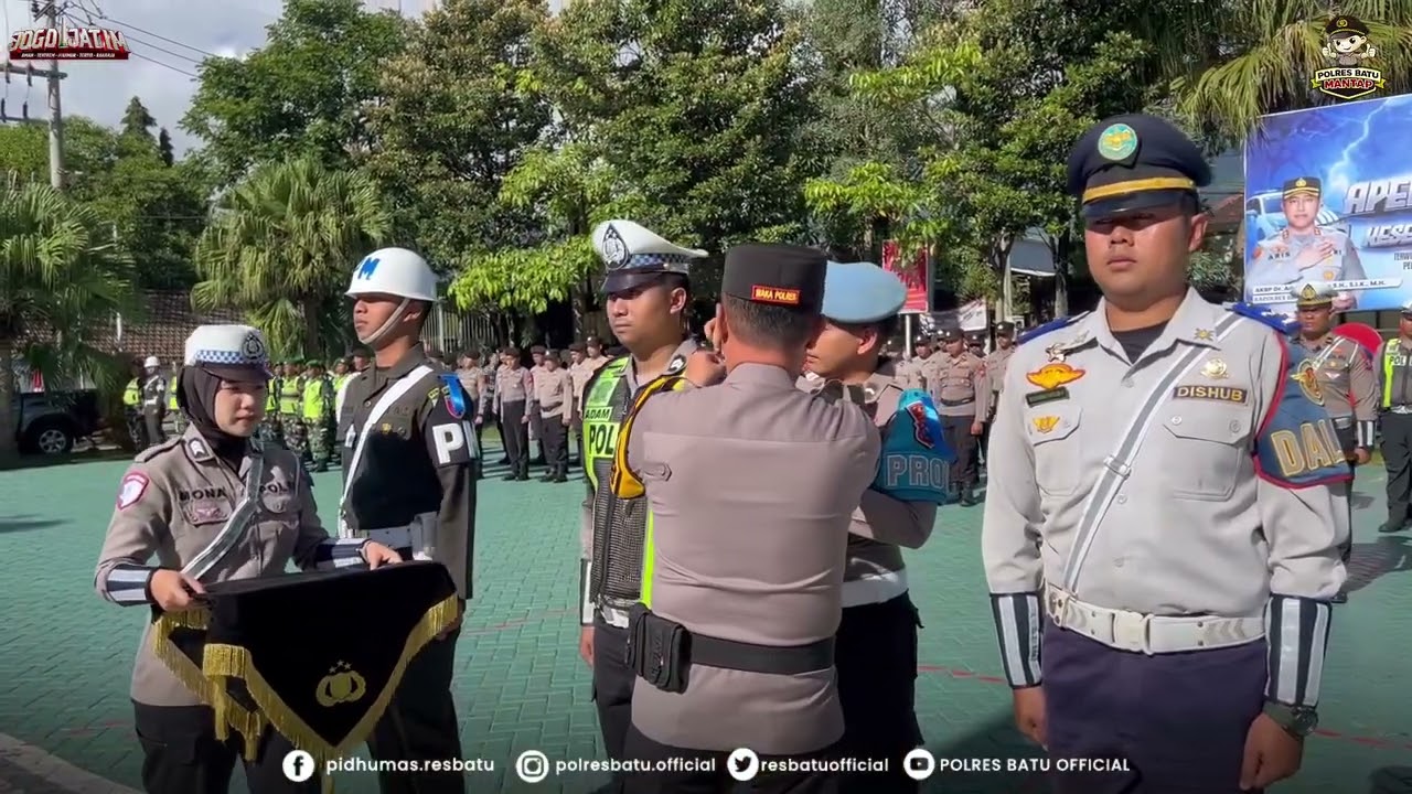Siap Wujudkan Kamseltibcarlantas, Polres Batu Gelar Apel Ops Keselamatan Semeru 2026”l