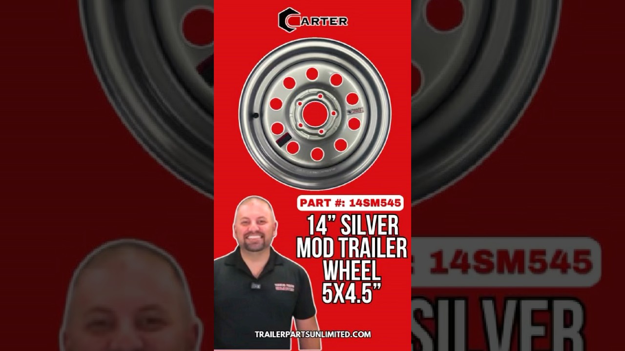14SM545 - 14&rdquo; Silver Mod Trailer Wheel 5x4.5&rdquo; | Trailer Parts Unlimited