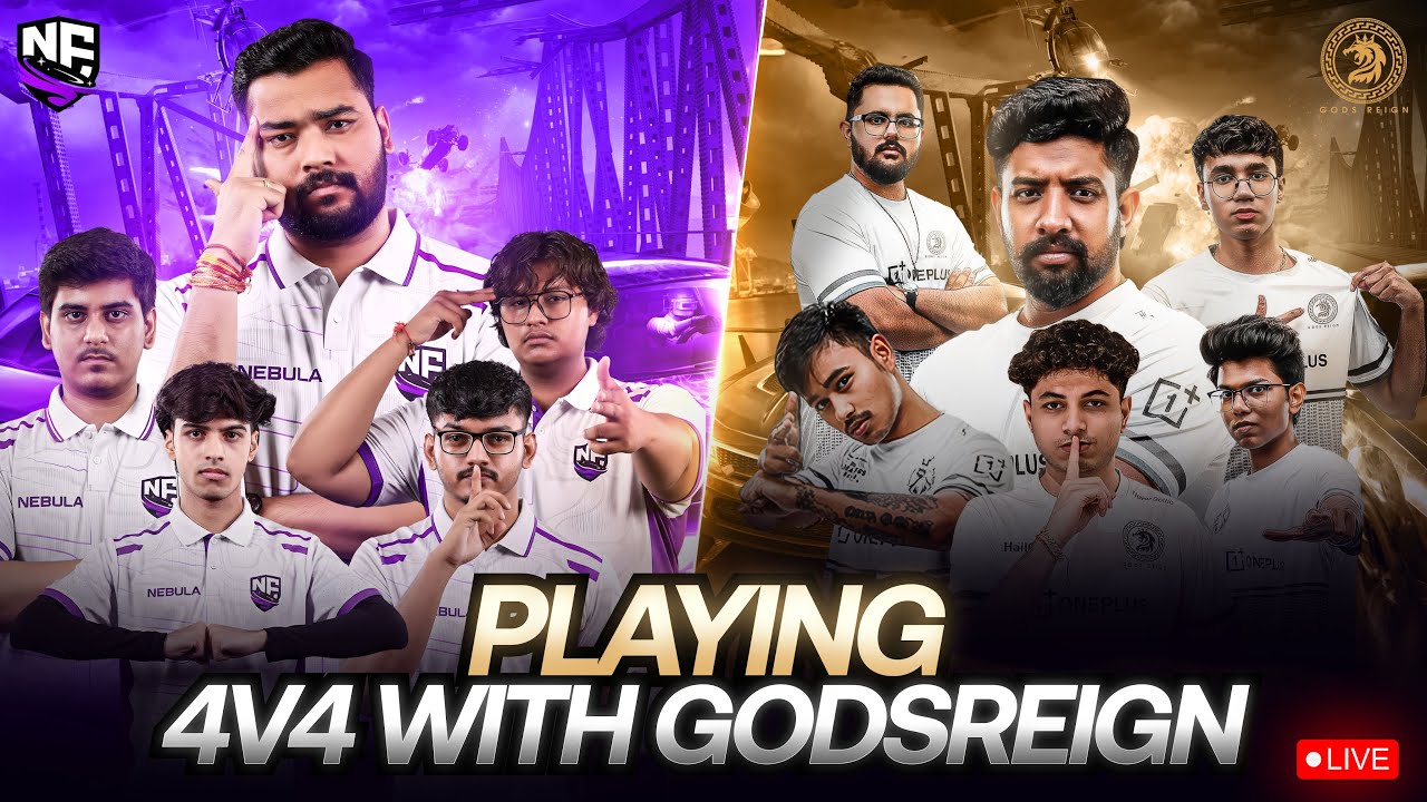 LIVE 4 V 4 with God's Reign and more | Nebula Aadi 💜
