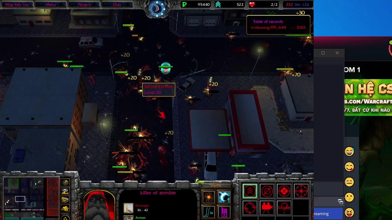 war 3 zombie style 2 v2 solo