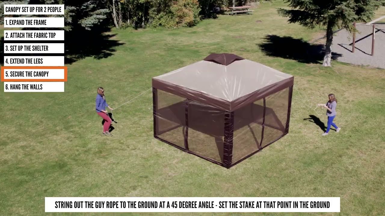11' x 11' Instant Screen House - Step By Step Setup Instructions
