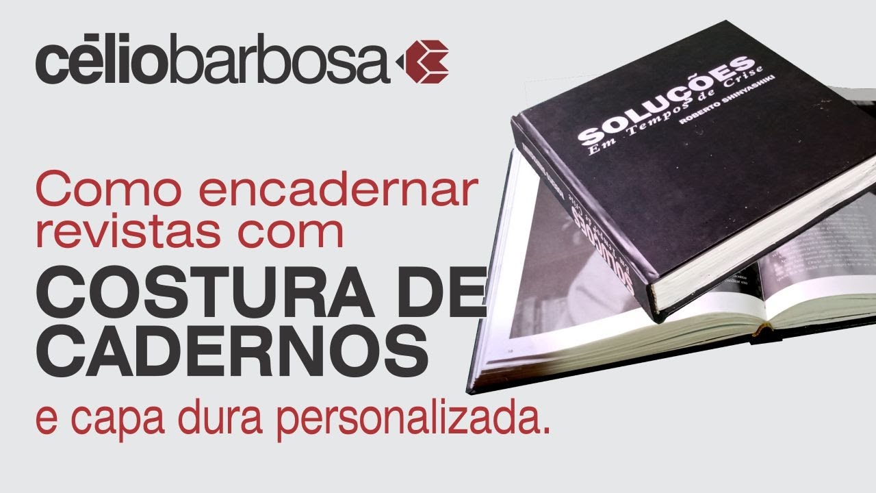 Como Fazer Encadernação de Revistas Com Costura de Cadernos e Capa Dura Personalizada