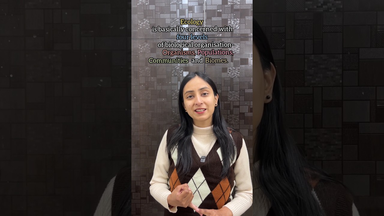 Levels of Biological Organisation | Ecology #neet #shorts #ytshorts #study #biology #class12