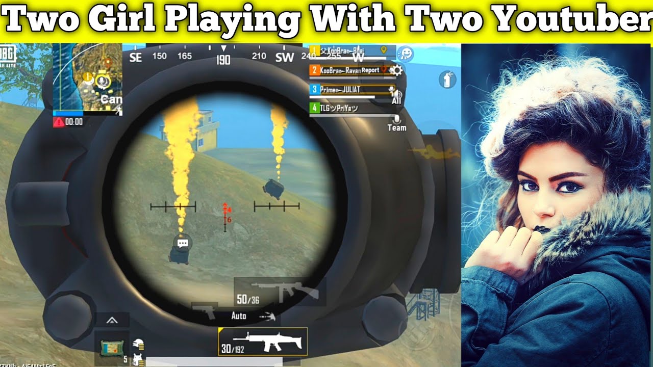 😜 Two Girls Gamer Playing With Two Big Youtuber | Pubg Lite Best funny video with girls Koobra Bhai