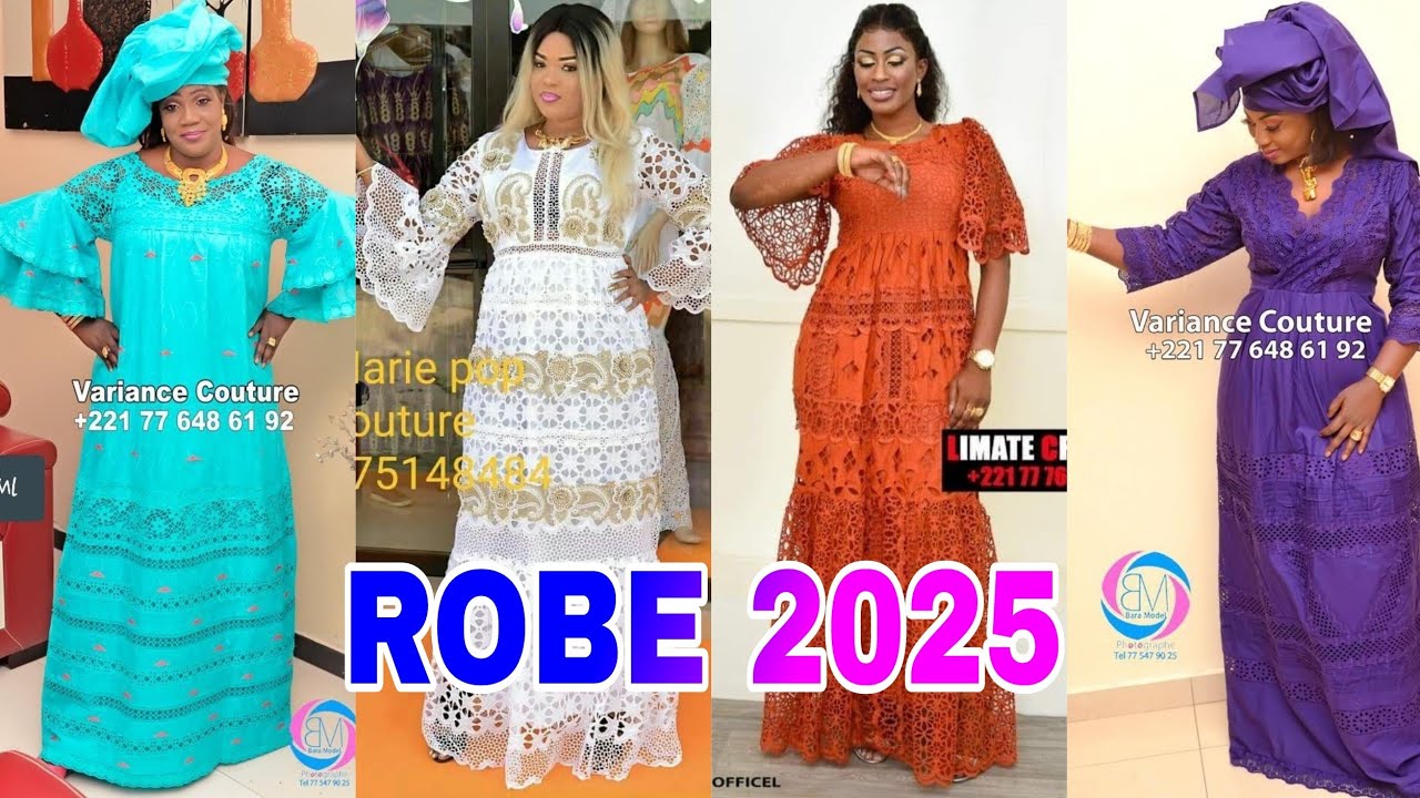 🥰Korité 2025🥰 Très jolie modèl robe long brodé et voile brodé 2025#fashion #model #mode #senegal