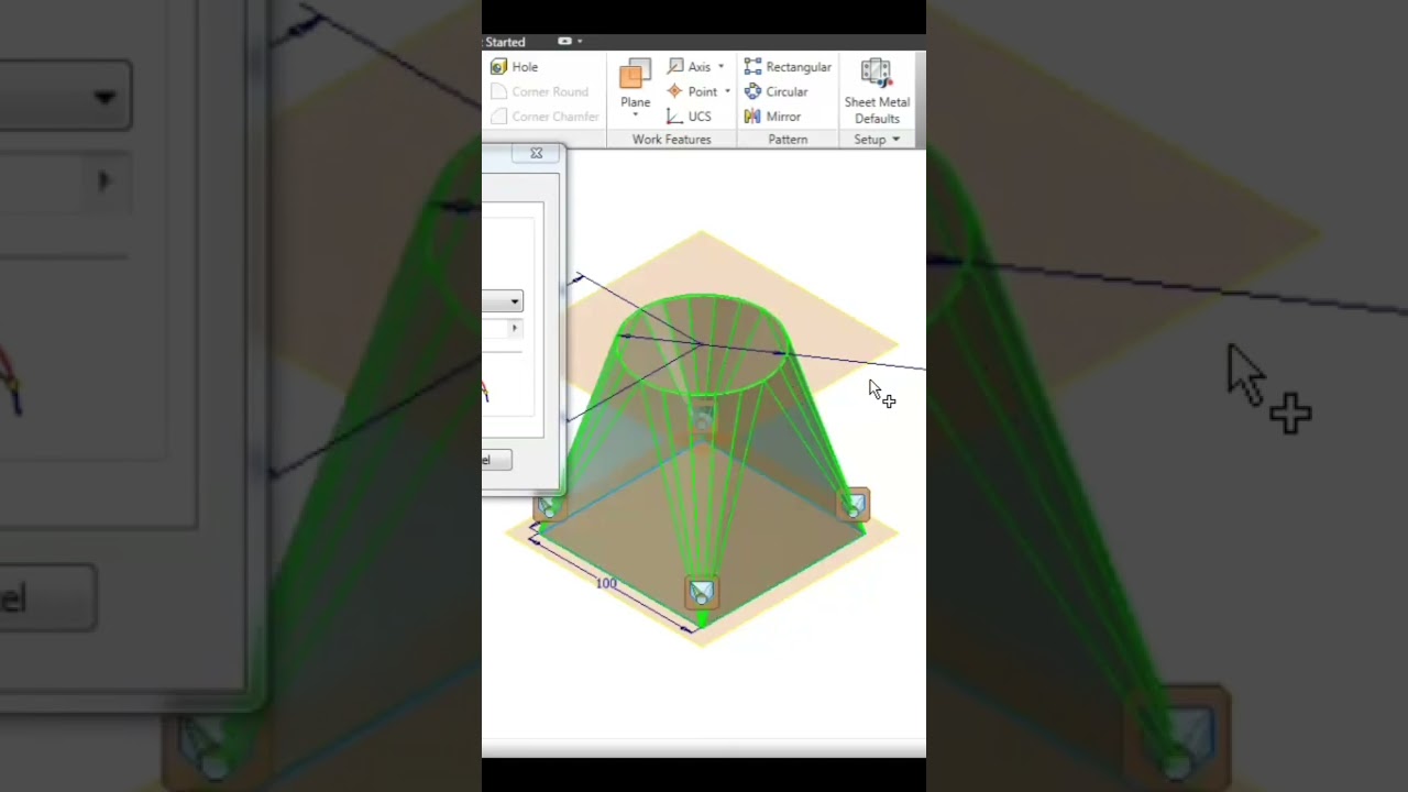 Autodesk Inventor Loft process #mechanicaldesign #cad #inventor #loft #3dmodel #geometry #metalwork