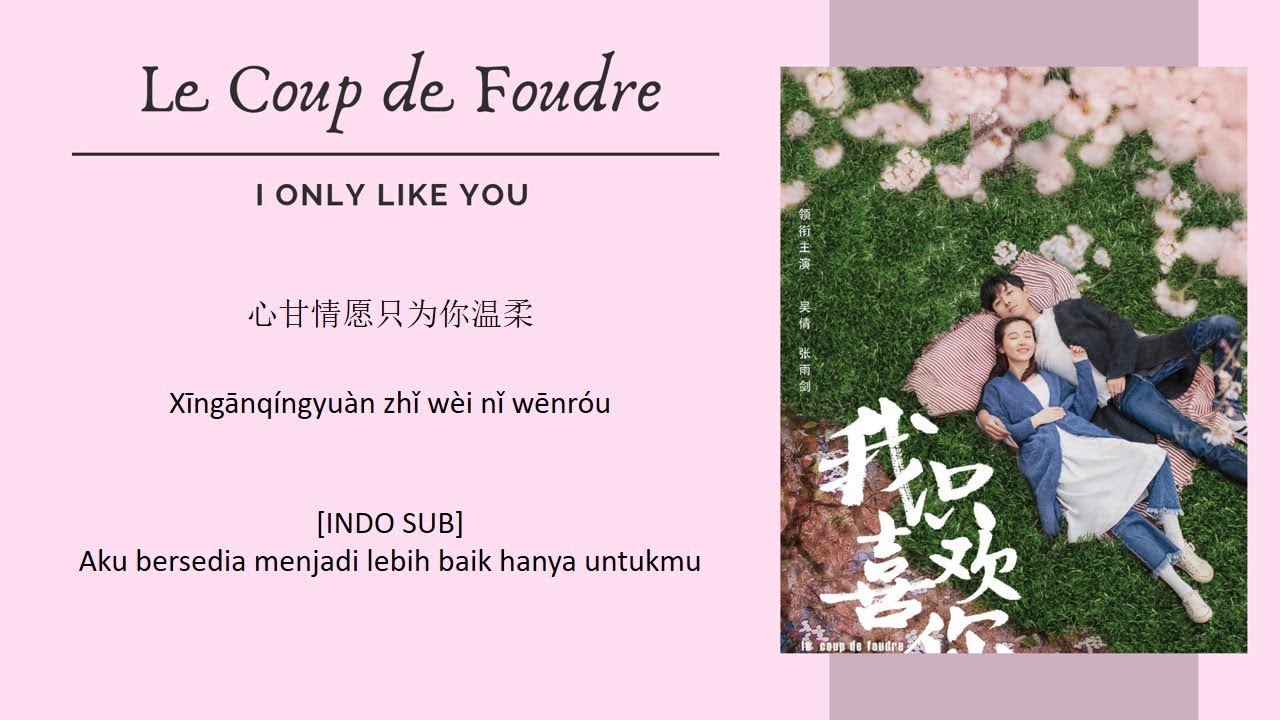 [INDO SUB] Hu Xia - I Only Like You Lyrics | Le Coup de Foudre OST