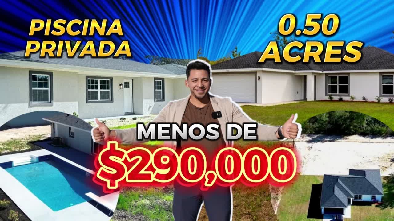 ¿MENOS DE $290,000?🤯😱📢CASA CON PISCINA PRIVADA O 0.50 ACRES - SIN HOA NI CDD