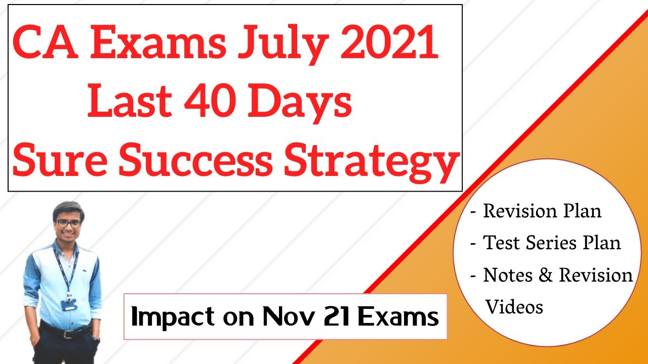 CA Exams July 2021 - Last 40 Days Sure Success Strategy | Impact on Nov 21 Exams |AIR 1 Ajay Agarwal
