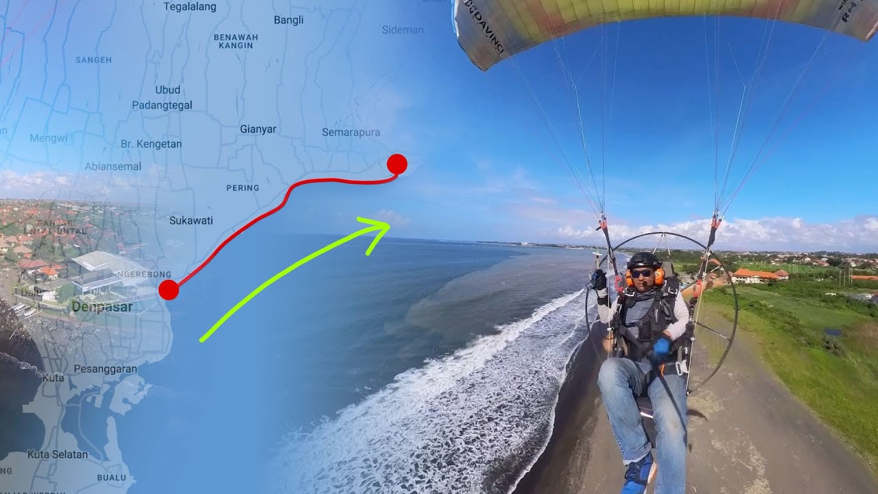 Paramotor Flying in Bali East Coast