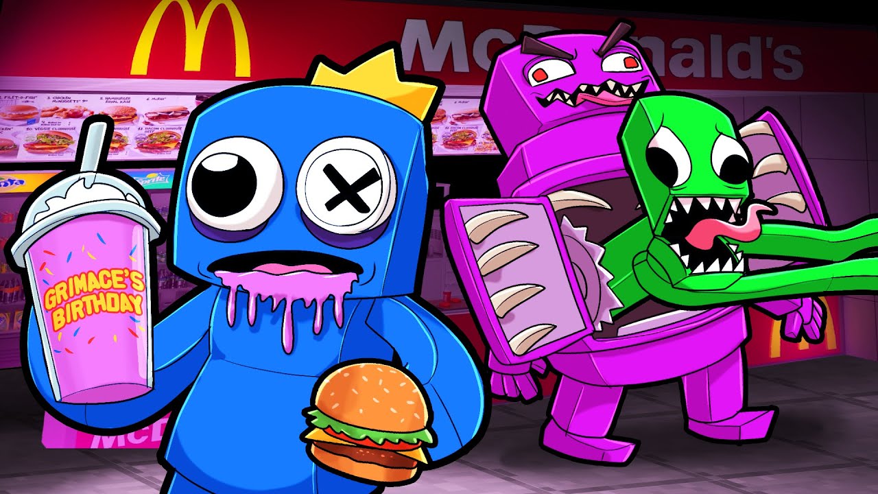 Радужные друзья попробовали коктейль Grimace Shake из McDonald's!