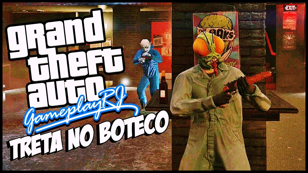 GTA V - MORTE NO BAR, MODO NOVO CONTE SUAS BALAS